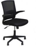 @Home Ola Mid Back Office Chair In Black Colour