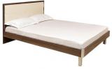 @home Ozone King Bed In White & Walnut Colour