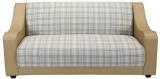 @home Plaid Three Seater Sofa In Camel Colour