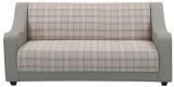 @home Plaid Three Seater Sofa In Ice Grey Colour