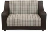 @home Plaid Two Seater Sofa In Coffee Brown Colour