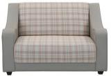 @home Plaid Two Seater Sofa In Ice Grey Colour