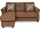 @home Robin Two Seater Sofa With Lounger In Brown Colour