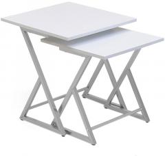 @home Sardinia Set of 2 Nesting Tables in White colour