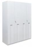 @home Scoop High Gloss Four Door Wardrobe In White Colour