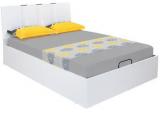 @home Scoop High Gloss King Bed With Storage In White Colour