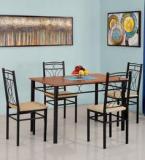 @Home Sidney Four Seater Dining Set In Black Colour