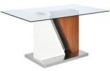 @home Tectona Six Seater Dining Table In Ivory & Walnut Colour