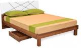 @Home Tiffany Queen Bed With Mattress In Walnut Brown