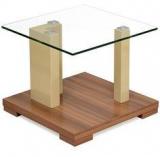 @home Tortoni Side Table In Walnut Finish