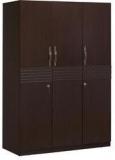 @home Triumph Three Door Wardrobe In Dark Walnut Colour