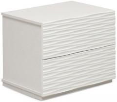 @Home Two Drawer Knight Night Stand in Pearl White Finish