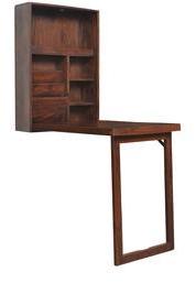 @home Valindor Wall Mount Study Table In Brown Colour