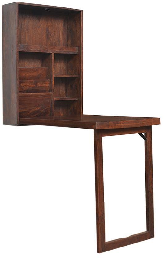 @home Valindor Wall Mount Study Table in Brown Colour