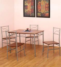 @Home Wendy Four Seater Dining Set In Walnut Finish