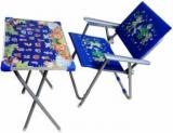 Avani Metrobuzz Kids Study & Play Wooden Table Chair Kids Folding Study Table Engineered Wood Desk Chair