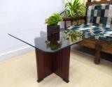 Avrian Center/Sofa/Living Room Table Size W 24 X L 24 X H 17 Inch, Color Rosewood Glass Coffee Table