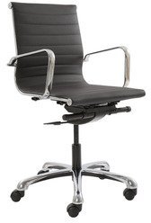 Ayrus Medium Back Revolving Chair In Black Colour