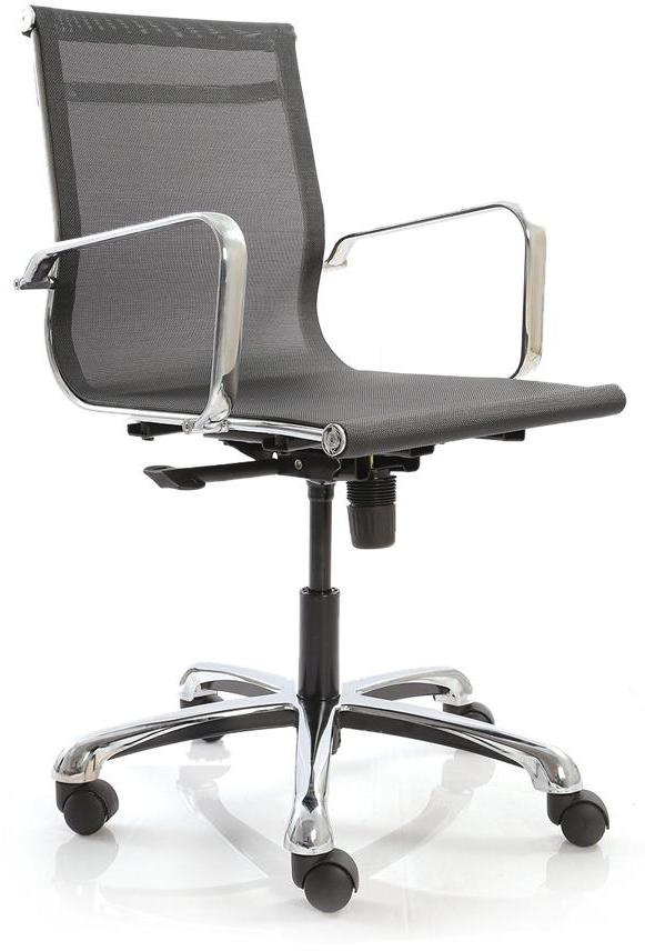 Ayrus Mesh Fabric Mid Back Office Chair in Black Colour