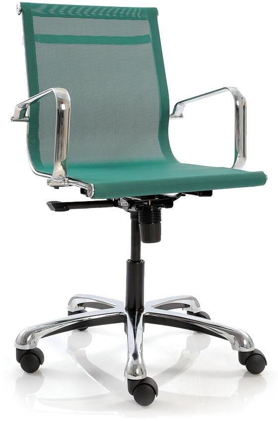 Ayrus Mesh Fabric Mid Back Office Chair in Green Colour