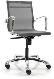 Ayrus Mesh Fabric Mid Back Office Chair In Grey Colour