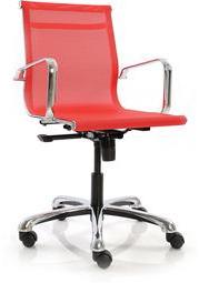 Ayrus Mesh Fabric Mid Back Office Chair In Red Colour