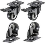 B K Jagan And Co PU Swivel Caster Wheels With 360 Degree Top Plate, 2 Inch Pack Of 4 Metal Bar Trolley