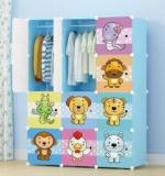 Bazku 12 Door 8 Shelf Plastic Kids Collapsible Cupboard PC Collapsible Wardrobe