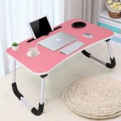 Bbd Kitchen Shop Multipurpose Foldable Table with Cup Holder, Study Portable Laptop Table Solid Wood Study Table