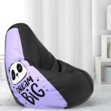 Beannie Jumbo Dream Big Black Lavender Teardrop Bean Bag With Bean Filling