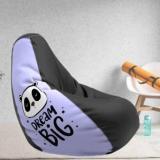 Beannie XL Dream Big Black Lavender Teardrop Bean Bag With Bean Filling