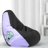 Beannie XXXL Need More Sleep Black Lavender Teardrop Bean Bag With Bean Filling