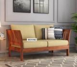 Bedoki Sheesham Wood Two Seater Luxury Sofa For Living Room, Hotel, Caf . Fabric 2 Seater Sofa