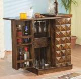 Bharat Furniture House Sheesham Wood Bar Cabinet Rack Hard And Soft Drinks Storage Cabinets Solid Wood Bar Cabinet