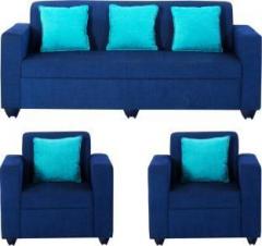 Bharat Lifestyle Desy Fabric 3 + 1 + 1 Blue Sofa Set