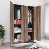 Bharat Lifestyle Engineered Wood 3 Door Wardrobe