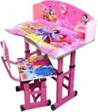 Bhella Kids Study Table And Chair Set With Printed Cartoon Design Metal Desk Chair