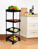 Bhimada Bar_4L Black_Kitchen_Trolley Plastic Bar Trolley