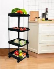 Bhimada Bar_4L Black_Kitchen_Trolley Plastic Bar Trolley