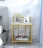 Bloo Mart Living Room Side Tables Nightstand Sofa Side Table With Metal Frame Metal End Table