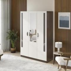 Bluewud Andrie Engineered Wood 3 Door Wardrobe