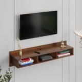 Bluewud Coober TV Stand With Storage Shelves For Decor Display Upto 50 Inches Engineered Wood TV Entertainment Unit