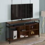 Bluewud Duskin TV Cabinet With Shelves For Books & D Cor Display Unit For Living Room Engineered Wood TV Entertainment Unit