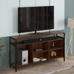 Bluewud Duskin TV Cabinet with Shelves for Books & D cor Display Unit for Living Room Engineered Wood TV Entertainment Unit