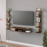 Bluewud Estoye Standard Multi Storage Shelves For Decor Display Engineered Wood TV Entertainment Unit