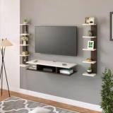 Bluewud Estoye Standard TV Unit With Storage Shelves For Decor Display Upto 42 Inches Engineered Wood TV Entertainment Unit