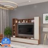 Bluewud Fenily TV Unit With Storage Shelves for Books & D cor Upto 60 Inches TV Engineered Wood TV Entertainment Unit