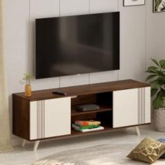 Bluewud Harmond TV Unit With Storage Shelves for Books & D cor Upto 55 Inches TV Engineered Wood TV Entertainment Unit