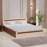 Bluewud Maltein Queen Size Double Bed With Storage for Bedroom Home Furniture Engineered Wood Queen Box Bed