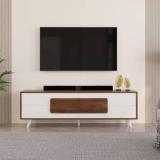 Bluewud Mayrone TV Unit / Chest of Drawers With Storage Shelves Upto 60 Inches TV Engineered Wood TV Entertainment Unit